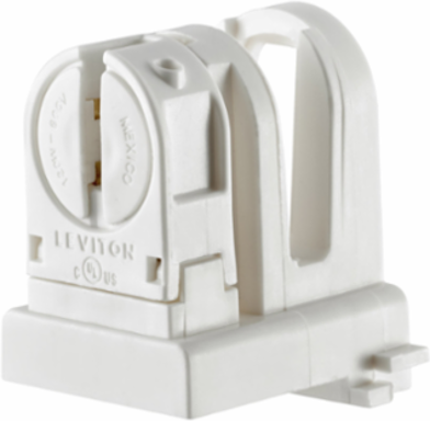T8 to T5 Bi-Pin Adaptor, Fluorescent Lampholder, 120W-600V, Slide-On