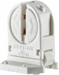 T5 Miniature Bi-Pin Fluorescent Lampholder, Snap-In/Slide-ON, 120W, 600V, White