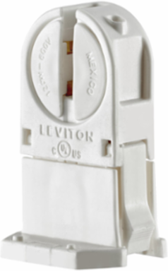 T5 Bi-Pin Fluorescent Lampholder, 120W, 600 Volt, Tall Profile, White