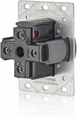 50 Amp NEMA 14-50R EV Charging Receptacle/Outlet, Flush Mount, Industrial Grade