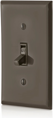 15 Amp Single-Pole Toggle Switch, Grounding, 120 Volt, Thermoplastic