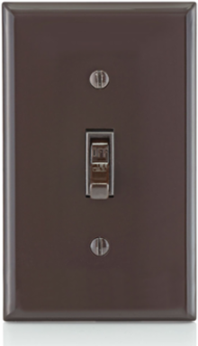 15 Amp Single-Pole Toggle Switch, Grounding, 120 Volt, Thermoplastic
