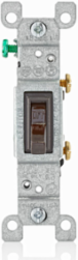 15 Amp Single-Pole Toggle Switch, Grounding, 120 Volt, Thermoplastic
