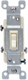 15 Amp 3-Way Toggle Switch, 120 Volt, Non-Grounding, Ivory