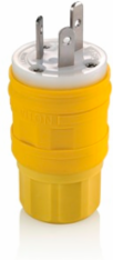 Wetguard Watertight Straight Blade Plug, 15A-125V/10A-250V, IP66/IP67/IP69K Ratings