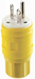Wetguard Watertight Straight Blade Plug 20 Amp, 125 Volt, NEMA 5-20P, IP69K