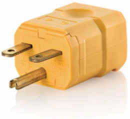 Python Straight Blade Plug, 15 Amp, NEMA 6-15P, 250 Volt, Yellow