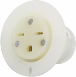 15 Amp Flanged Outlet Receptacle, NEMA 6-15R, 250 Volt, Industrial Grade