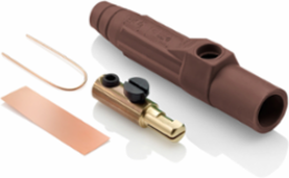 Male Plug 150 Amp, #8 - #2 AWG, Single Set Screw Termination, Brown