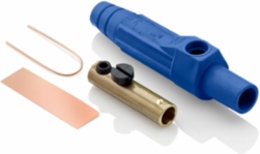 150 Amp Cam-Type Female Plug, #8 - #2 AWG, Single Set Screw, Blue