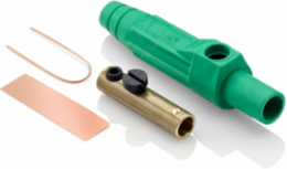 Female Plug, #8 - #2 AWG, 150 Amp Max, 600 Volt, Green, Single Set Screw Termination