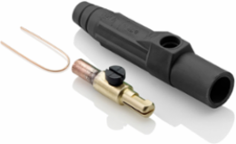 Male Plug, Crimp Tube Termination for 8-4 AWG, 140 Amp, 600 Volt Max