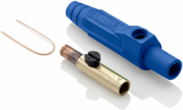 15 Series Female Plug, Crimp Tube Termination, #8 - #4 AWG, 140 Amp Max, Blue