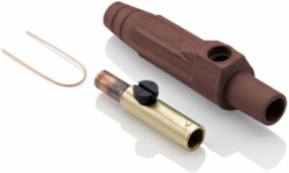 Female Plug #8 - #4 AWG Crimp Tube Termination, 140 Amp, Brown