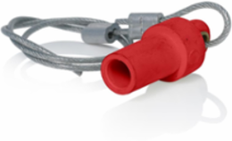 Cam-Type Male Protective Cap, Taper Nose, Red