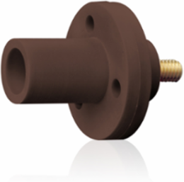 Male Panel Mount Receptacle, 0.5 Inch Threaded Stud, #8-#2 AWG, 150 Amp Max