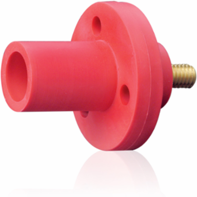 Male Panel Mount Receptacle, #8 - #2 AWG, 0.5 Inch Threaded Stud, 150 Amp Max