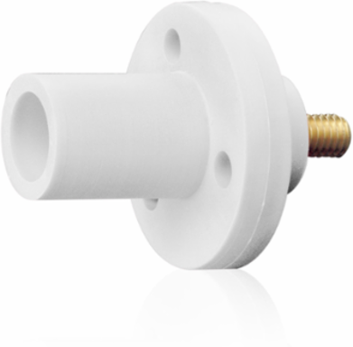 15 Series Male Panel Mount Receptacle, #8 - #2 AWG, 0.5 Inch Threaded Stud, 150 Amp Max