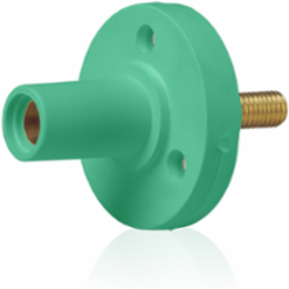 Female Panel Mount Receptacle #8 - #2 AWG 0.75 Inch Threaded Stud Termination 150 Amp