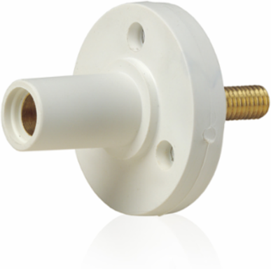 Female Panel Mount Receptacle, 0.75 Inch Threaded Stud, #8 - #2 AWG, 150 Amp Max
