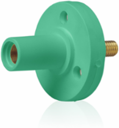 Female Panel Mount Receptacle #8 - #2 AWG, 0.5 Inch Threaded Stud, 150 Amp
