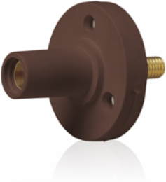 Female Panel Mount Receptacle, 150 Amp Max, #8 - #2 AWG, 0.5 Inch Stud
