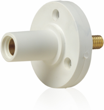 Female Panel Mount Receptacle, #8 - #2 AWG, 0.5 Inch Threaded Stud, 150 Amp