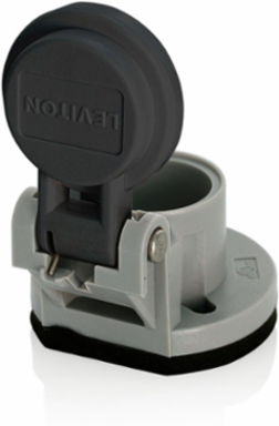 Male/Female Panel Mount Receptacle Enclosure, Thermoplastic, NEMA 3R Rated