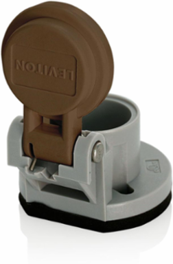 Male/Female Cam-Type Panel Mount Receptacle Enclosure, Thermoplastic, NEMA 3R Rated