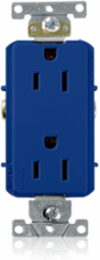 Decora Plus 15 Amp Duplex Receptacle, Heavy-Duty, 125 Volt, Self-Grounding
