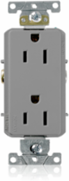 15 Amp Self-Grounding Duplex Receptacle Outlet, Industrial Grade, 125 Volt
