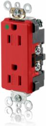 Decora Plus 15 Amp Hospital Grade Duplex Receptacle, Tamper-Resistant, Self-Grounding