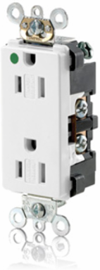 Decora Plus 15 Amp Duplex Receptacle, Hospital Grade, Tamper-Resistant