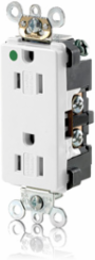 Decora Plus 15 Amp Duplex Receptacle, Hospital Grade, Tamper-Resistant