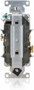 20 Amp Decora Plus Duplex Receptacle/Outlet, Industrial Grade, Self-Grounding, Marked Controlled