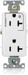 20 Amp Duplex Receptacle Outlet, Industrial Grade, Self-Grounding, NEMA 5-20R