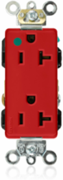 20 Amp Decora Plus Duplex Receptacle, Hospital Grade, 125 Volt, Self-Grounding