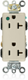20 Amp Duplex Receptacle Outlet, Hospital Grade, Self-Grounding, NEMA 5-20R