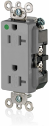 Decora Plus 20 Amp Duplex Receptacle, Hospital Grade, Tamper-Resistant, Self-Grounding