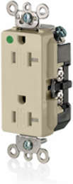 20 Amp Decora Plus Duplex Receptacle, Hospital Grade, Tamper-Resistant, 125V