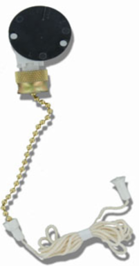 Pull Chain Switch, 2 Speed 3 Position, 3A-250V AC, 1/4 HP