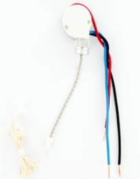 Pull Chain Switch 3 Speed 3A-250V AC 6A-125V AC No.6 Chain 3-3/4 Inch
