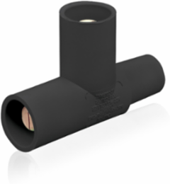Paralleling Tee Adapter, Female-Male-Male, 400 Amp Max, Black