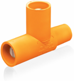 Paralleling Tee Adapter 400 Amp Female-Male-Male Orange