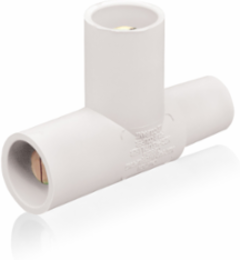 Paralleling Tee Adapter 400 Amp Max, Female-Male-Male, NEMA Type 3R, White