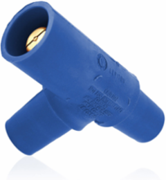 Tapping Tee Adapter Female-Female-Male, 400 Amp Max, NEMA 3R, Blue