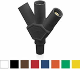 Reverse 3-Fer Adapter, Female-Male-Male-Male, 400 Amp Max, NEMA 3R Rated