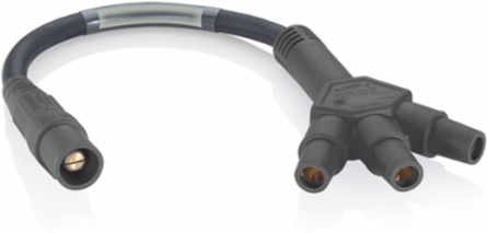 Soft 3-Fer Adapter, 24 Inch Cable, Male-Female-Female-Female, 400 Amp Max
