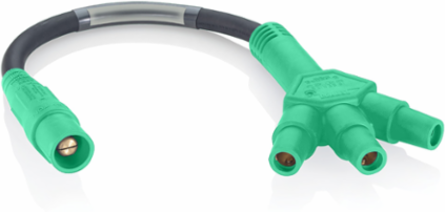 Soft 3-Fer Adapter, 24 Inch Cable, Male-Female-Female-Female, 400 Amp Max