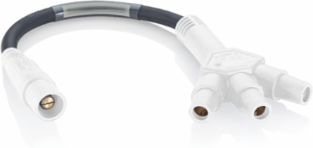 Soft 3-Fer Adapter, 24 Inch Cable, Male-Female-Female-Female, 400 Amp Max